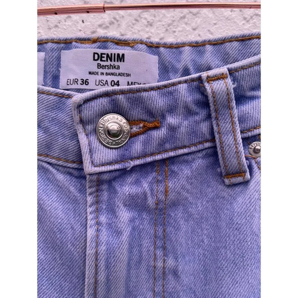 Bershka DENIM Womens Cotton Tapered Leg Mom Jeans Sz 4 - Picture 10 of 15